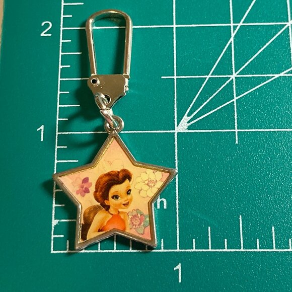 Vintage Disney Tinker Bell Fairy Rosetta Zipper Pull Bag Purse Charm Stamped - Picture 5 of 5